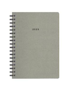 Next ημερολόγιο 2025 classic ημερήσιο σπιράλ γκρι 14x21εκ.