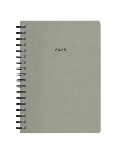 Next ημερολόγιο 2025 classic ημερήσιο σπιράλ γκρι 14x21εκ.