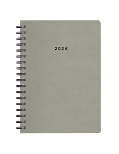 Next ημερολόγιο 2026 classic ημερήσιο σπιράλ γκρι 17x25εκ.  Δυνατότητα εκτύπωσης