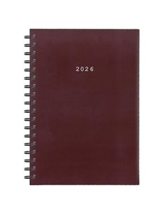Next ημερολόγιο 2026 basic ημερήσιο σπιράλ μπορντώ 12x17εκ.  Δυνατότητα εκτύπωσης