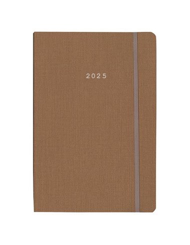 Next ημερολόγιο 2025 nomad ημερήσιο flexi καφέ με λάστιχο 12x17εκ.