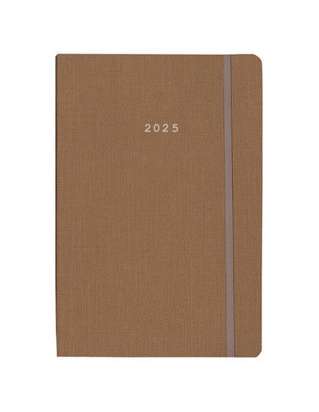 Next ημερολόγιο 2025 nomad ημερήσιο flexi καφέ με λάστιχο 12x17εκ.