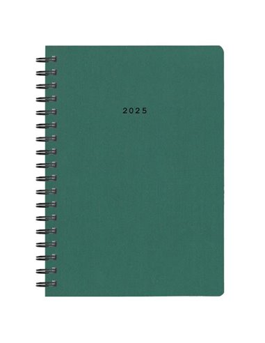 Next ημερολόγιο 2025 classic ημερήσιο σπιράλ πράσινο 17x25εκ.