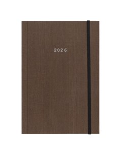 Next ημερολόγιο 2026 fabric ημερήσιο δετό καφέ με λάστιχο 12x17εκ.  Δυνατότητα εκτύπωσης