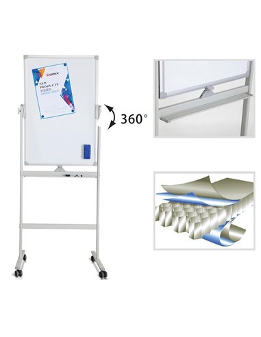 Comix πίνακας μαγνητικός διπλός 60x90εκ. με βάση