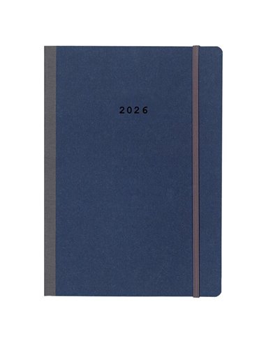 Next ημερολόγιο 2026 Natural ημερήσιο flexi μπλε με λάστιχο 17x25εκ.  Δυνατότητα εκτύπωσης