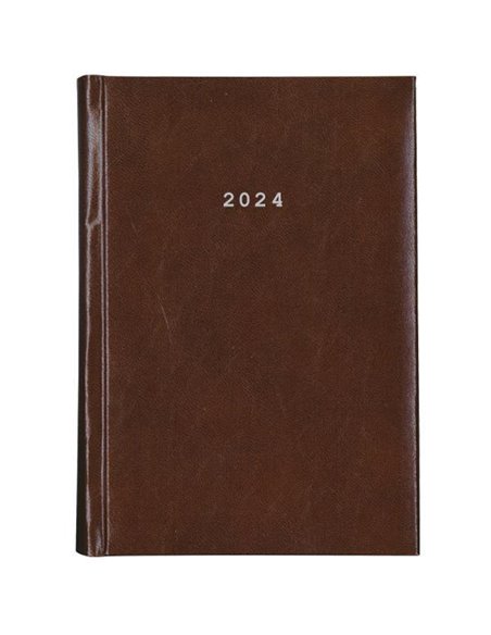 Next ημερολόγιο 2024 prestige ημερήσιο δετό καφέ 14x21εκ.