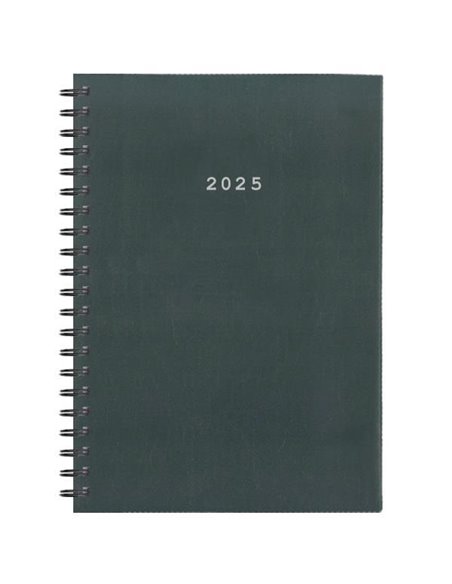 Next ημερολόγιο 2025 basic ημερήσιο σπιράλ γκρι 17x25εκ.