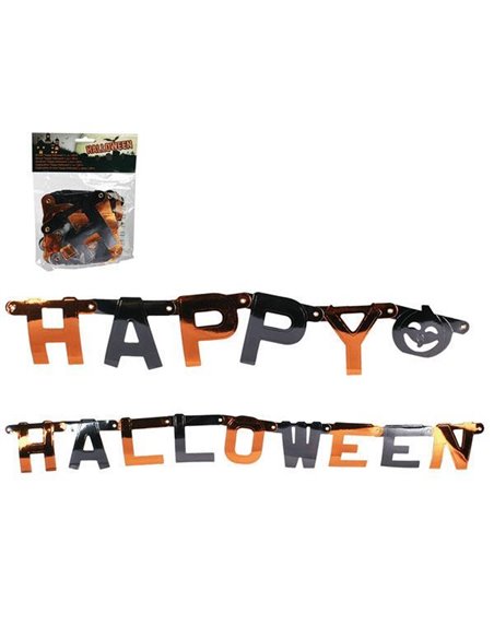 Διακοσμητική γιρλάντα "Happy Halloween" 1.68m. σε blister