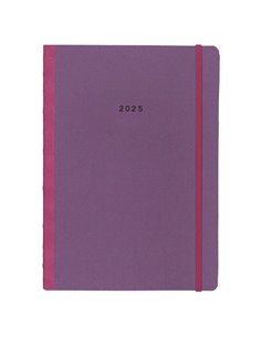 Next ημερολόγιο 2025 Natural ημερήσιο flexi μωβ με λάστιχο 14x21εκ.