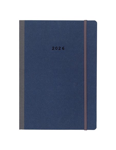 Next ημερολόγιο 2026 Natural ημερήσιο flexi  μπλε με λάστιχο 14x21εκ.  Δυνατότητα εκτύπωσης