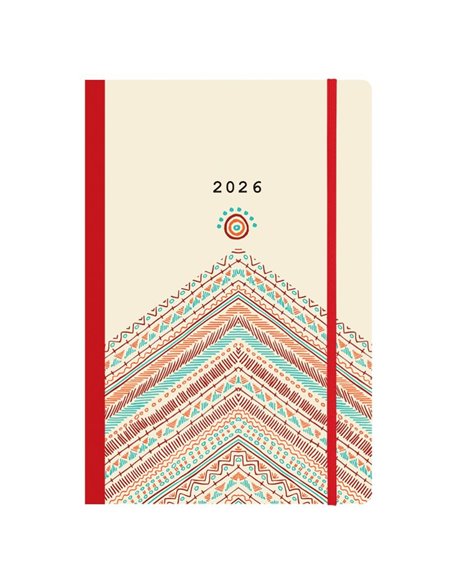 Next ημερολόγιο 2026 Trends Boho style ημερήσιο flexi με λάστιχο 12x17εκ.
