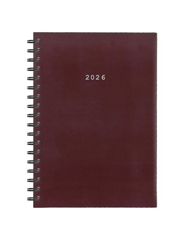 Next ημερολόγιο 2026 basic xl ημερήσιο σπιράλ μπορντώ 21x29εκ.  Δυνατότητα εκτύπωσης