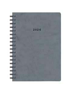 Next ημερολόγιο 2026 πρεσπάν ημερήσιο σπιράλ γκρι 17x25εκ.  Δυνατότητα εκτύπωσης