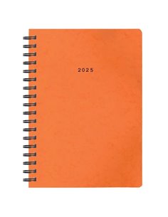 Next ημερολόγιο 2025 πρεσπάν ημερήσιο σπιράλ πορτοκαλί 17x25εκ.