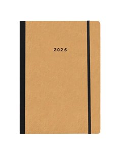 Next ημερολόγιο 2026 Natural ημερήσιο flexi μουσταρδί με λάστιχο 14x21εκ.  Δυνατότητα εκτύπωσης