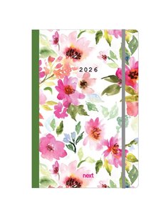 Next ημερολόγιο 2026 Trends Flowers ημερήσιο flexi με λάστιχο 14x21εκ.