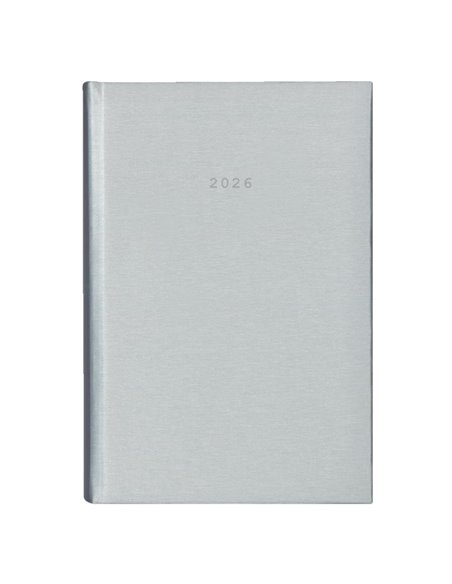 Next ημερολόγιο 2026 metallic ημερήσιο δετό ασημί 17x25εκ.  Δυνατότητα εκτύπωσης