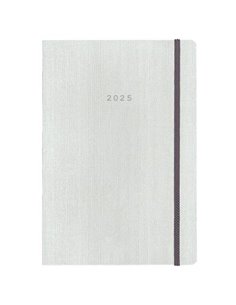 Next ημερολόγιο 2025 fabric ημερήσιο flexi λευκό με λάστιχο 14x21εκ.