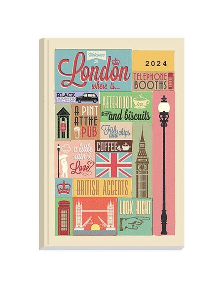 Next ημερολόγιο 2024 Gallery ημερήσιο δετό 12x17εκ, London
