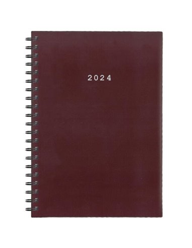 Next ημερολόγιο 2024 basic xl ημερήσιο σπιράλ μπορντώ 21x29εκ.