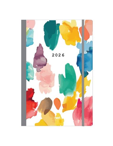 Next ημερολόγιο 2026 Trends Watercolour ημερήσιο flexi με λάστιχο 14x21εκ.