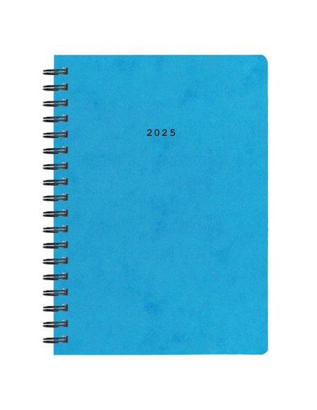 Next ημερολόγιο 2025 πρεσπάν ημερήσιο σπιράλ γαλάζιο 14x21εκ.