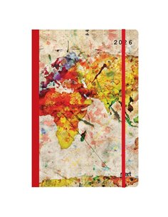 Next ημερολόγιο 2026 Trends World map ημερήσιο flexi με λάστιχο 14x21εκ.