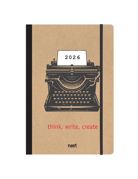 Next ημερολόγιο 2026 Trends Typing ημερήσιο flexi με λάστιχο 12x17εκ.