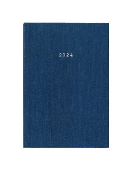 Next ημερολόγιο 2024 fabric ημερήσιο δετό μπλε 17x25εκ.