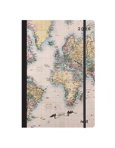 Next ημερολόγιο 2026 Trends World map II ημερήσιο flexi με λάστιχο 14x21εκ.