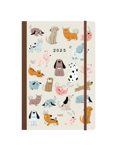 Next ημερολόγιο 2025 Trends ημερήσιο flexi με λάστιχο 14x21εκ. Dogs