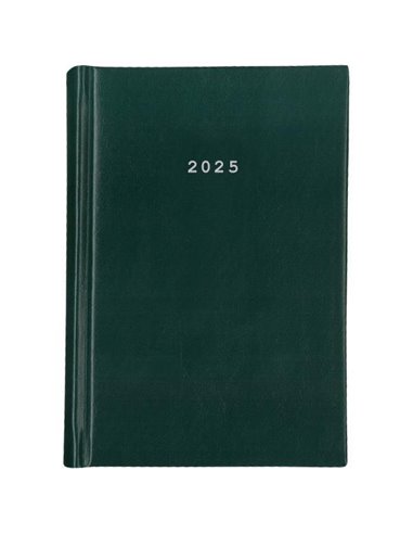 Next ημερολόγιο 2025 basic ημερήσιο δετό πράσινο 14x21εκ.