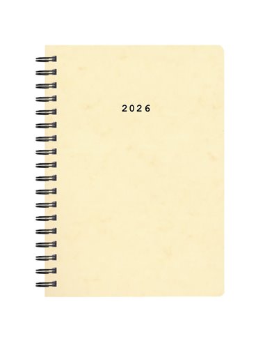 Next ημερολόγιο 2026 πρεσπάν ημερήσιο σπιράλ μπεζ 17x25εκ.  Δυνατότητα εκτύπωσης