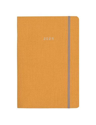 Next ημερολόγιο 2025 nomad ημερήσιο flexi μουσταρδί με λάστιχο 17x25εκ.