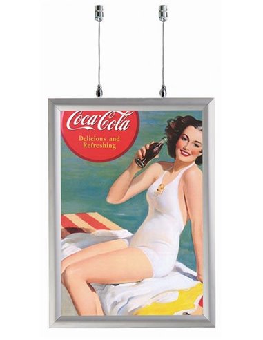 Κορνίζα μεταλλική 25χιλ. διπλής όψης Α4