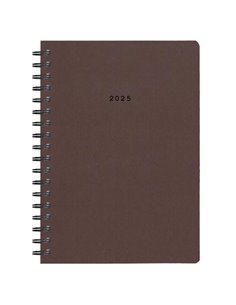 Next ημερολόγιο 2025 classic ημερήσιο σπιράλ καφέ 17x25εκ.