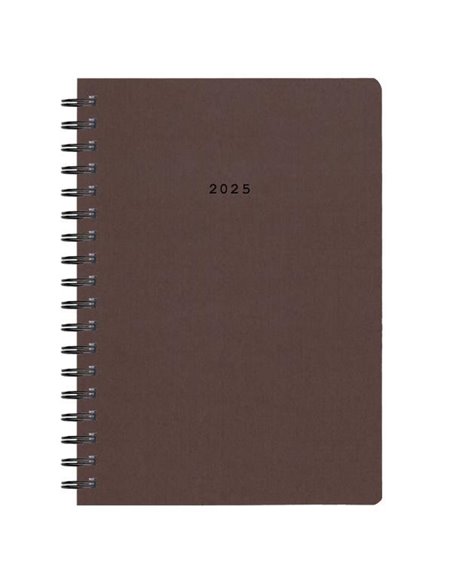Next ημερολόγιο 2025 classic ημερήσιο σπιράλ καφέ 17x25εκ.