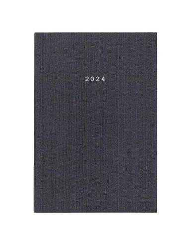 Next ημερολόγιο 2024 fabric ημερήσιο δετό σκ. γκρι 12x17εκ.