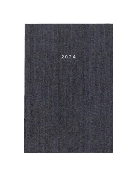 Next ημερολόγιο 2024 fabric ημερήσιο δετό σκ.γκρι 17x25εκ.