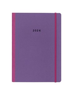 Next ημερολόγιο 2026 Natural ημερήσιο flexi μωβ με λάστιχο 12x17εκ.  Δυνατότητα εκτύπωσης