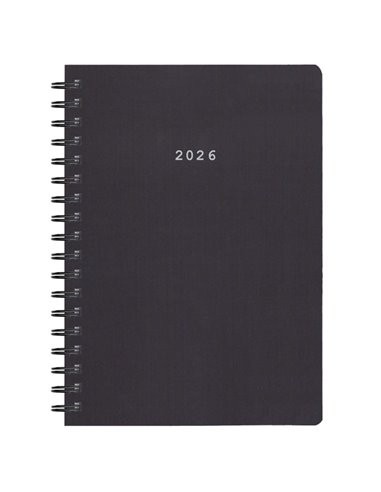 Next ημερολόγιο 2026 classic ημερήσιο σπιράλ μαύρο 17x25εκ.  Δυνατότητα εκτύπωσης
