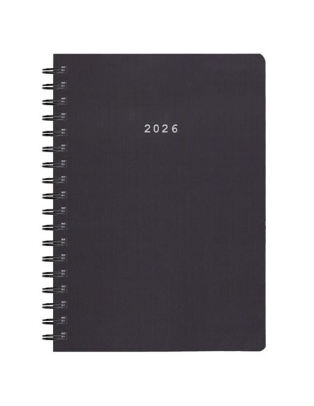 Next ημερολόγιο 2026 classic ημερήσιο σπιράλ μαύρο 17x25εκ.  Δυνατότητα εκτύπωσης