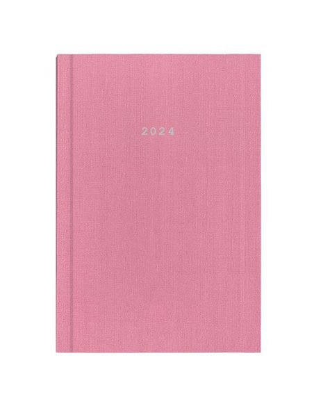 Next ημερολόγιο 2024 fabric ημερήσιο δετό ροζ 14x21εκ.