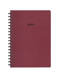 Next ημερολόγιο 2026 classic ημερήσιο σπιράλ μπορντώ 14x21εκ.  Δυνατότητα εκτύπωσης