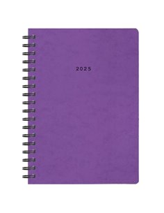 Next ημερολόγιο 2025 πρεσπάν ημερήσιο σπιράλ μωβ 17x25εκ.