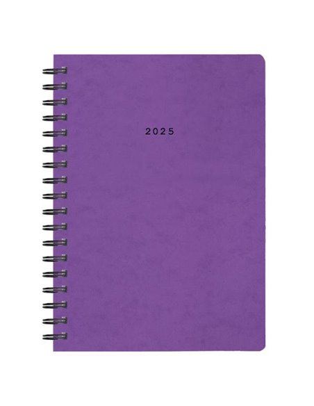 Next ημερολόγιο 2025 πρεσπάν ημερήσιο σπιράλ μωβ 17x25εκ.