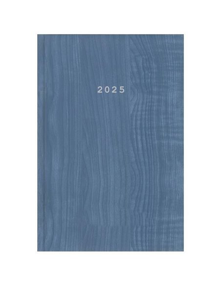 Next ημερολόγιο 2025 wood ημερήσιο δετό γαλάζιο 12x17εκ.