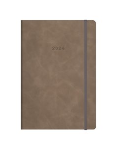 Next ημερολόγιο 2026 Cuba ημερήσιο flexi καφέ με λάστιχο 17x25εκ. Δυνατότητα εκτύπωσης