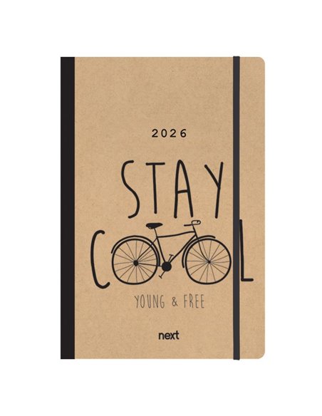 Next ημερολόγιο 2026 Trends Bike ημερήσιο flexi με λάστιχο 14x21εκ.